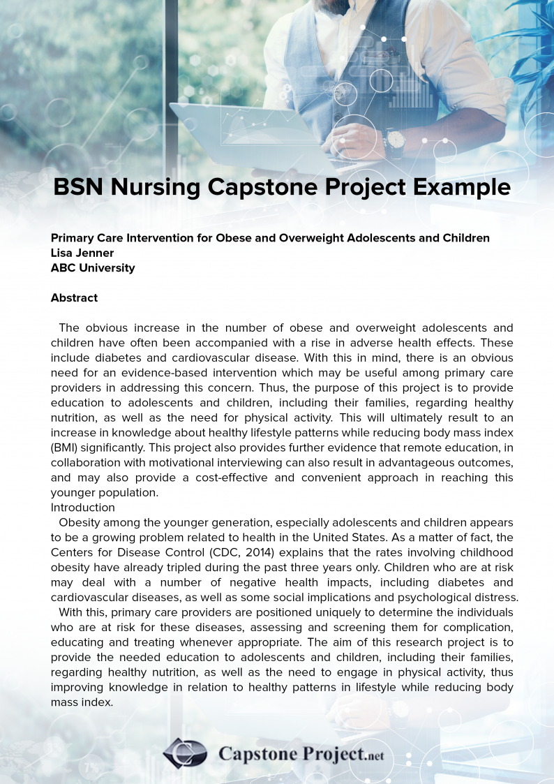 what is a capstone project for bsn