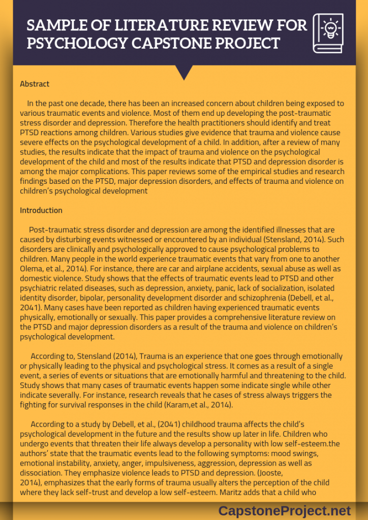 Free Psychology Literature Reviews Samples and Examples List - StudentShare literature review sample psychology