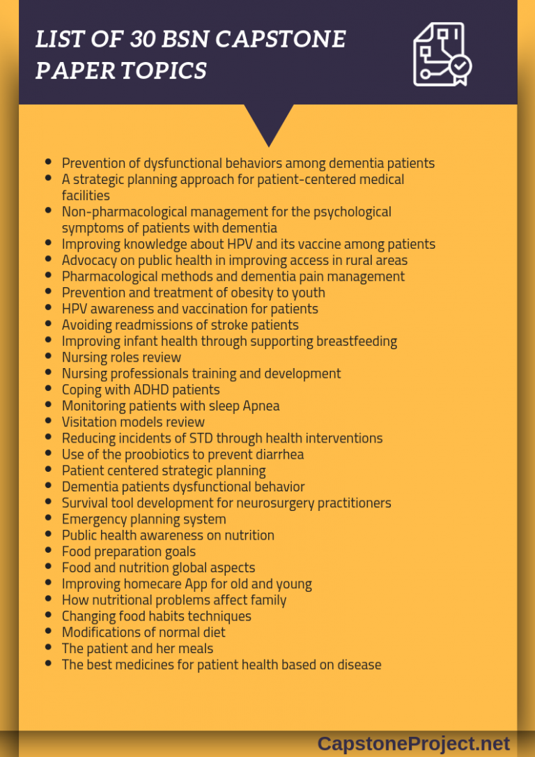 healthcare administration capstone project topics