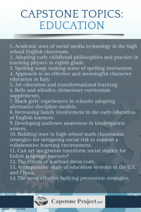 capstone project ideas for education