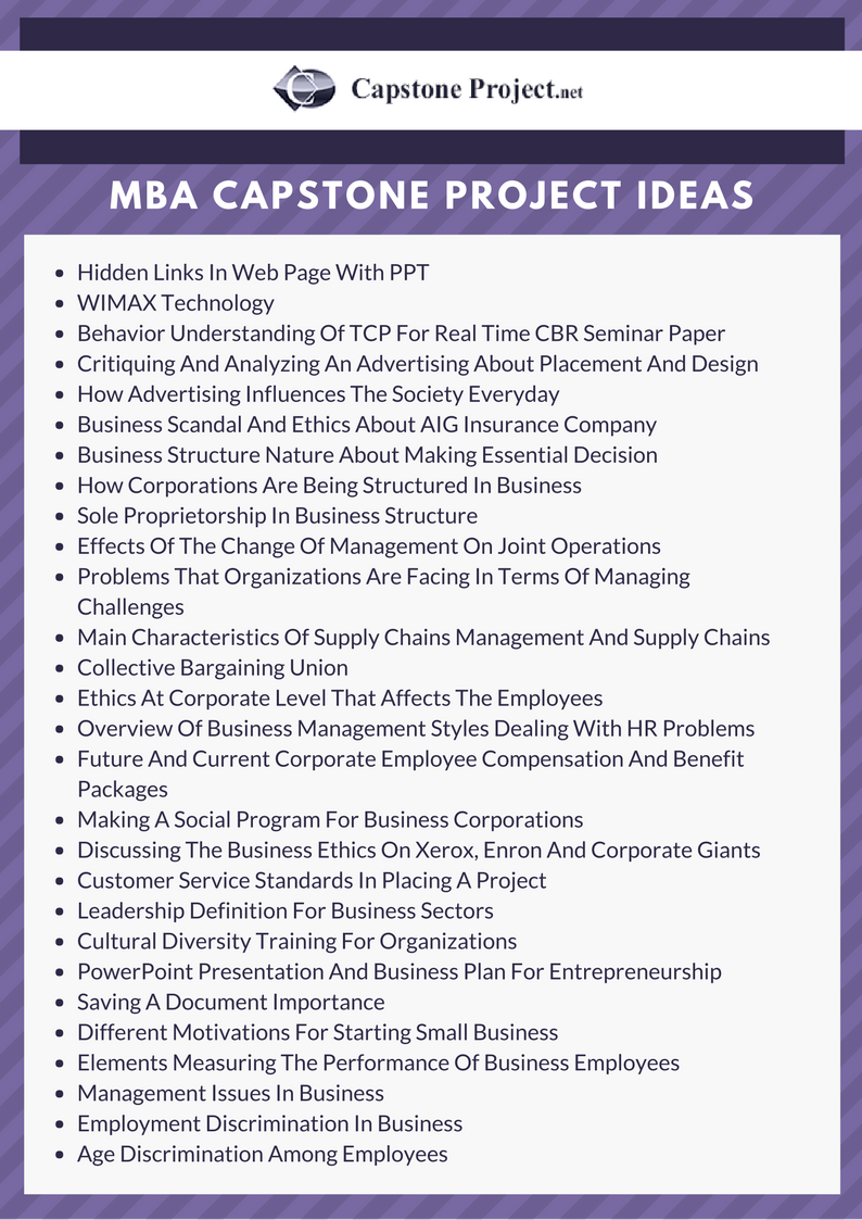 internship capstone project ideas