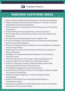 nursing capstone ideas