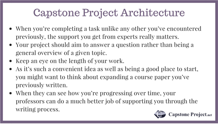 capstone project architecture tips