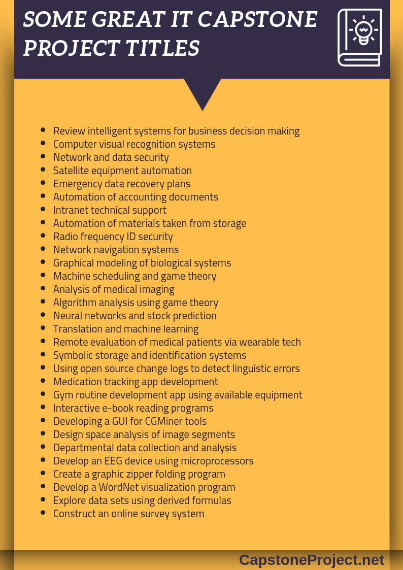 capstone project title proposal for information technology