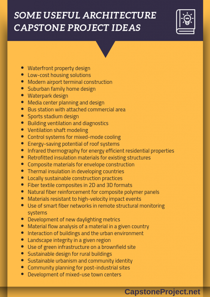 capstone project planning topics for civil engineering