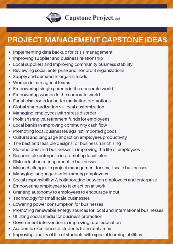 management capstone project ideas