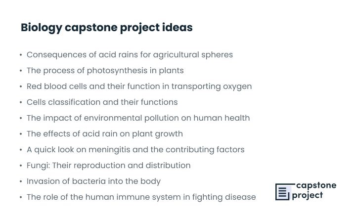 biology capstone project ideas