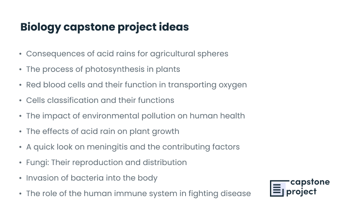 biology capstone project ideas biology capstone project ideas