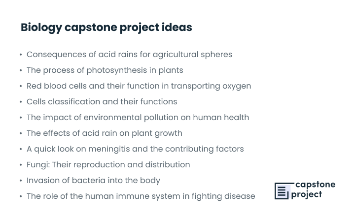 marine biology capstone project ideas