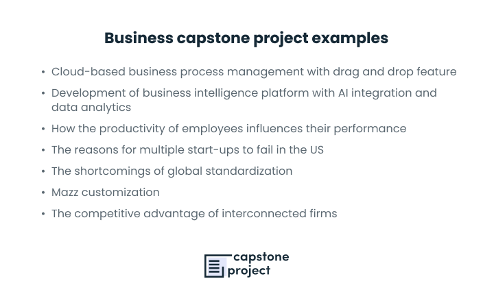 business capstone project examples