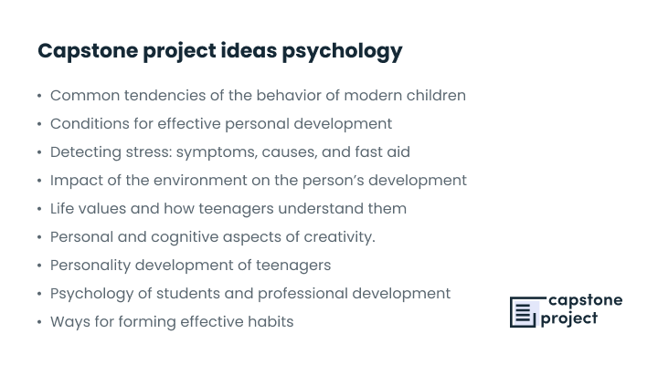 capstone project ideas psychology