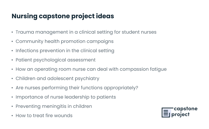 nursing capstone project ideas