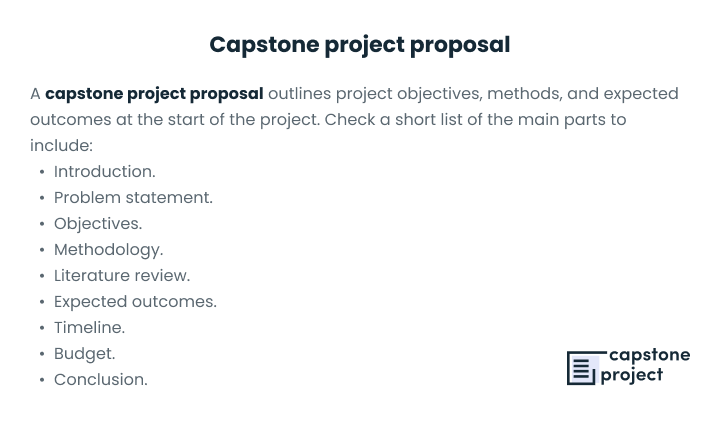 capstone project proposal