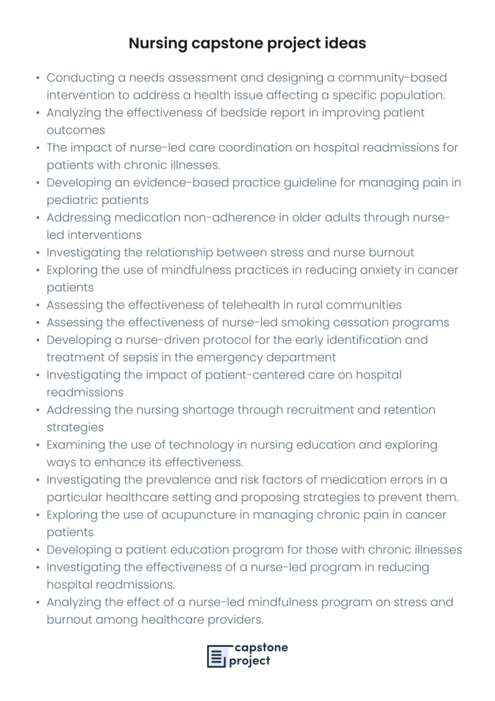 Nursing Capstone Project Writing Service For Your Success